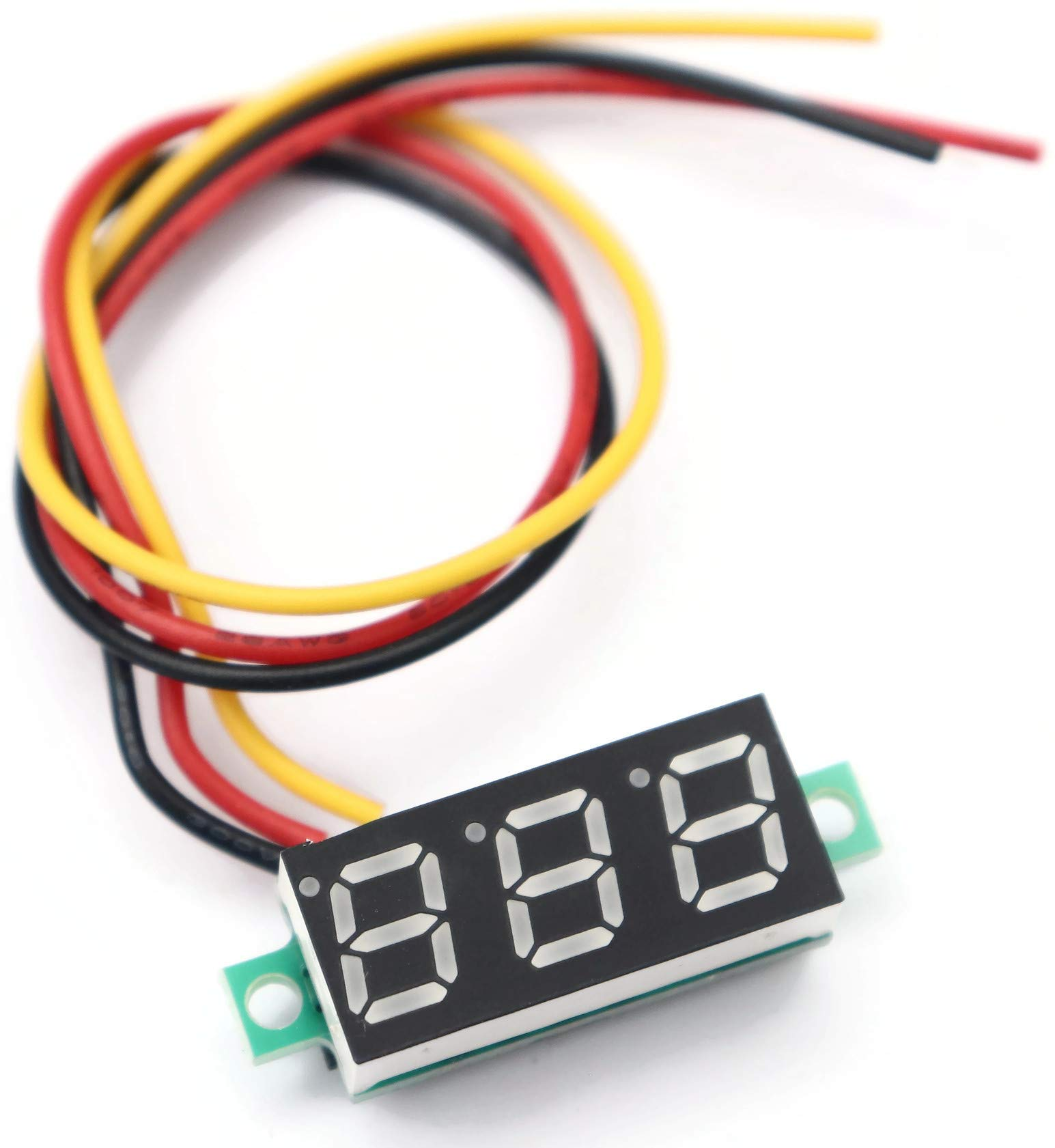 Three-Wire voltagemeter 0.56  inch LED digital With  reverse connection protectio
