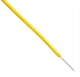 25G Single Core Single Strand Hook Up Wire Roll (80m) Yellow