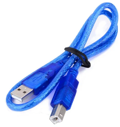 USB Cable Arduino (A to B) Blue/Black -12in/30cm SKU : 38074
