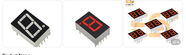 0.56in 7 Segment 1 Digit LED Display Common Cathode - Red