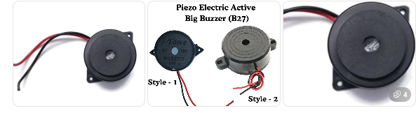 Piezo Electric Active Big Buzzer B27 - Style-1 SKU : 87701