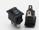  On Off Switch Small(Black)Rocker 3Pin