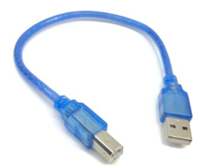 USB Cable Arduino (A to B) Blue/Black -12in/30cm SKU : 38074