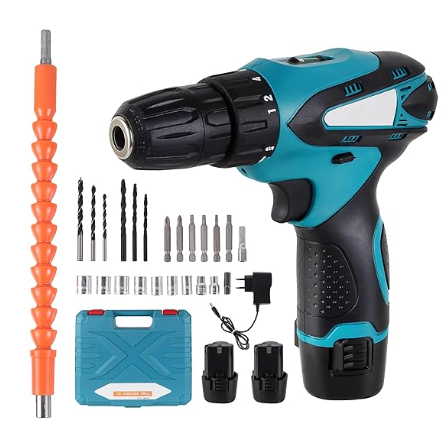 KIT OF CORDLESS 10MM-12V NEW 27PCS KIT WITH 2 BATTERIES-FPTKITECD010NK