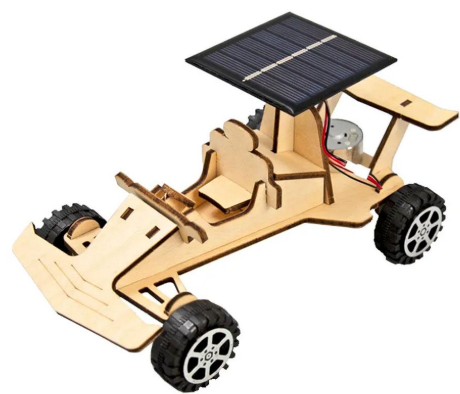 wooden diy solar car learning toy science
