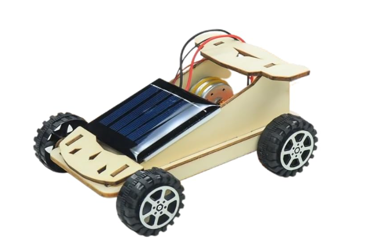 wooden diy solar car learning toy science